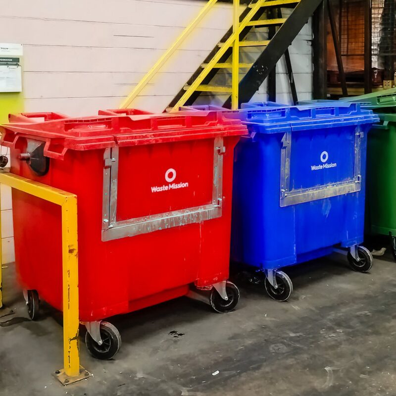 Commercial Bins lined up in a row